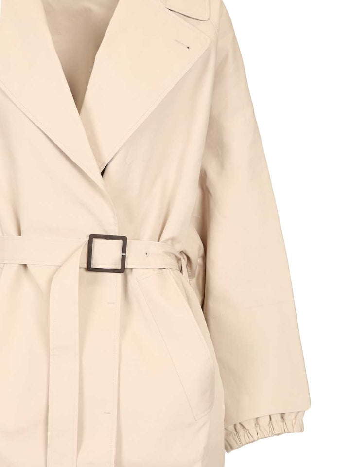 Jacquemus Trapezi Trench Coat Coats - White | af6cb41076a473fff2d98fd503974ecc4147a296