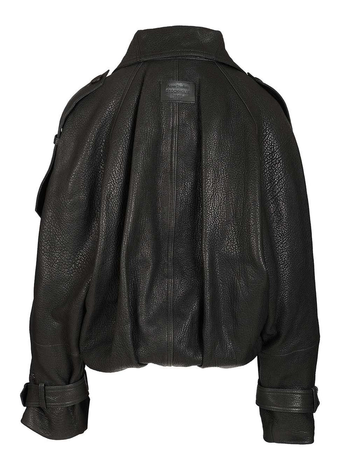 Acne Studios Short Double-Breasted Trench Coat Jackets - Black | 4429b09ce3c8ee2aa7d0b10d8130119d5778689b