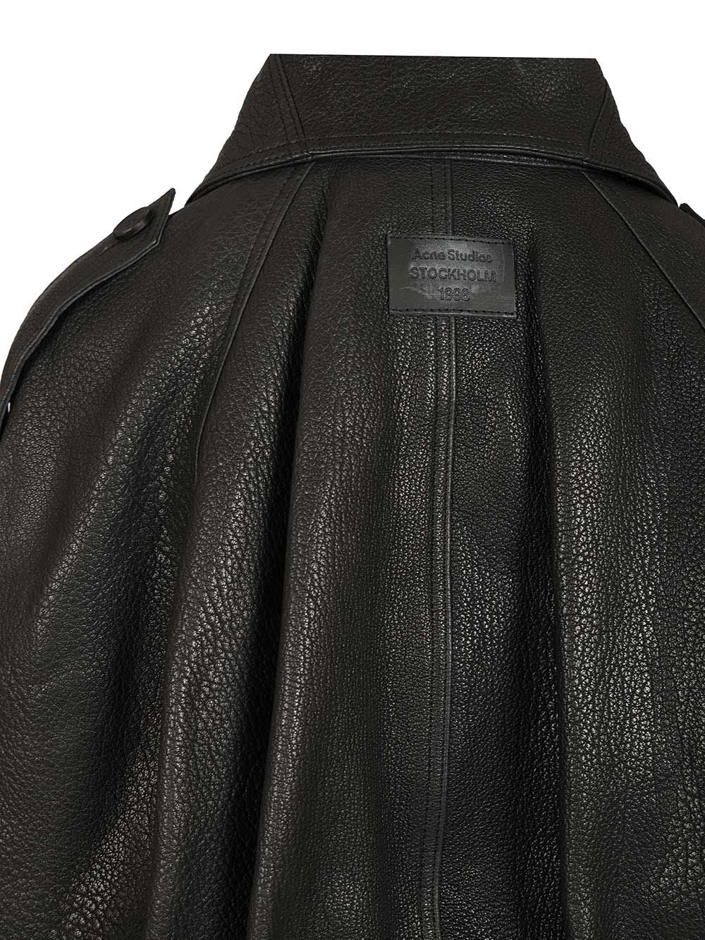 Acne Studios Short Double-Breasted Trench Coat Jackets - Black | 524ad5ab56d812d7b00bec6b8008bd078a298f9a