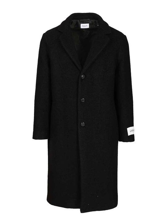 Oversized Wool Blend Coat Coats Black