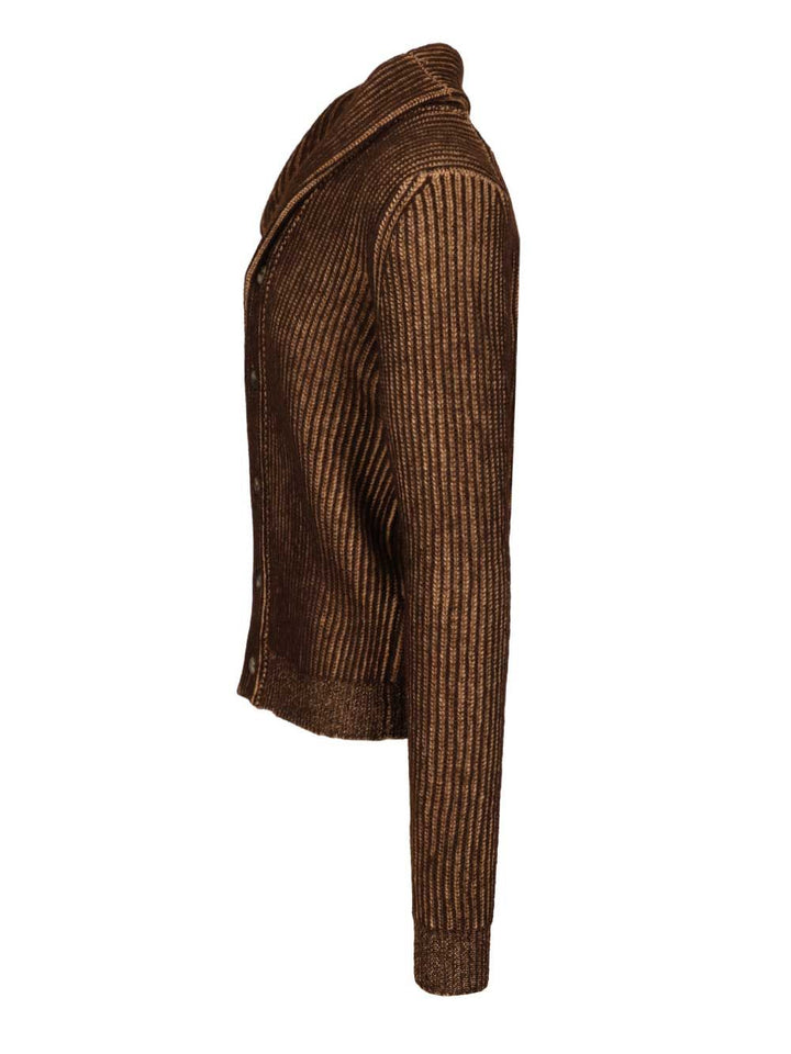 Jacob Cohen English Knit Cardigan Knitwear - Brown | 095467b54e55a02a7f3a9505d7be1cd986580545