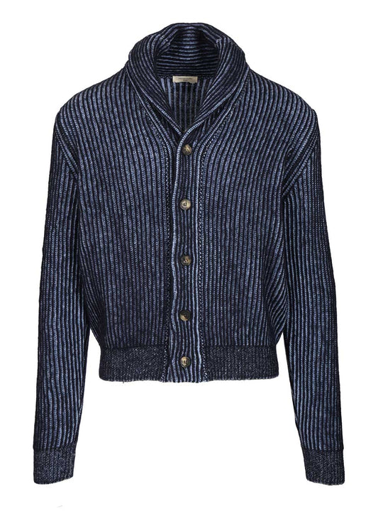 English Knit Cardigan Knitwear Blue