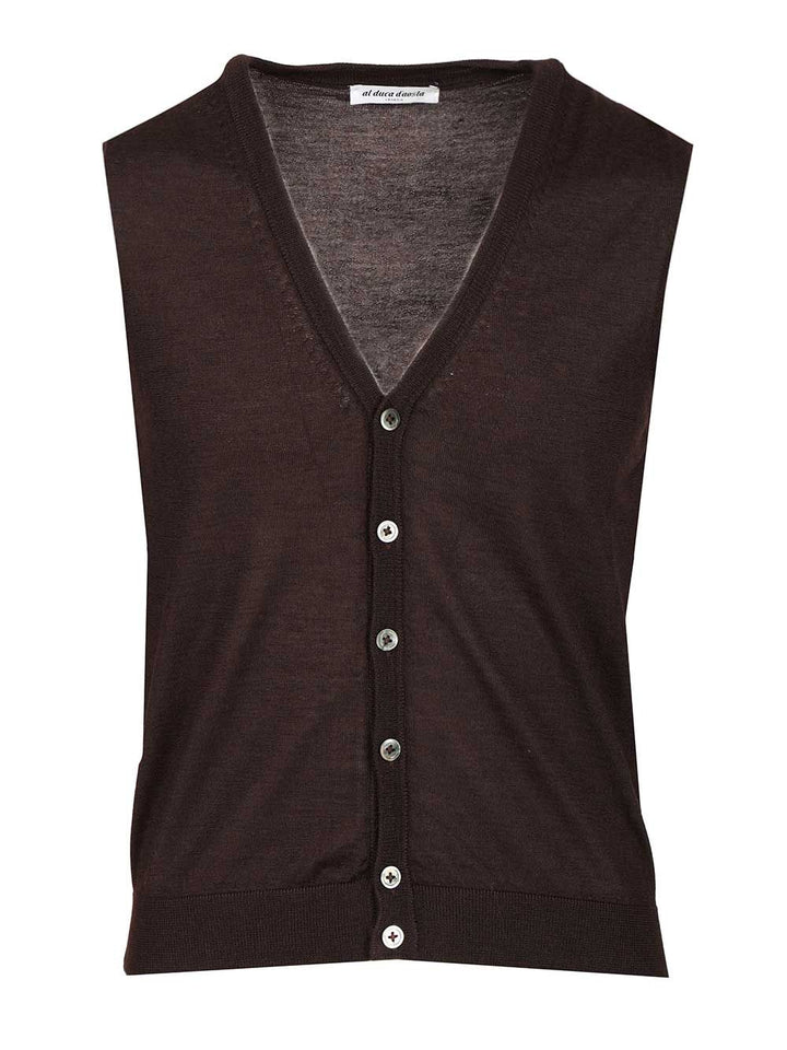 Al Duca D'Aosta Cashmere And Silk Vest Jackets - Brown | bde8c3912c18a3ba363923ce4d40f36834cc983b