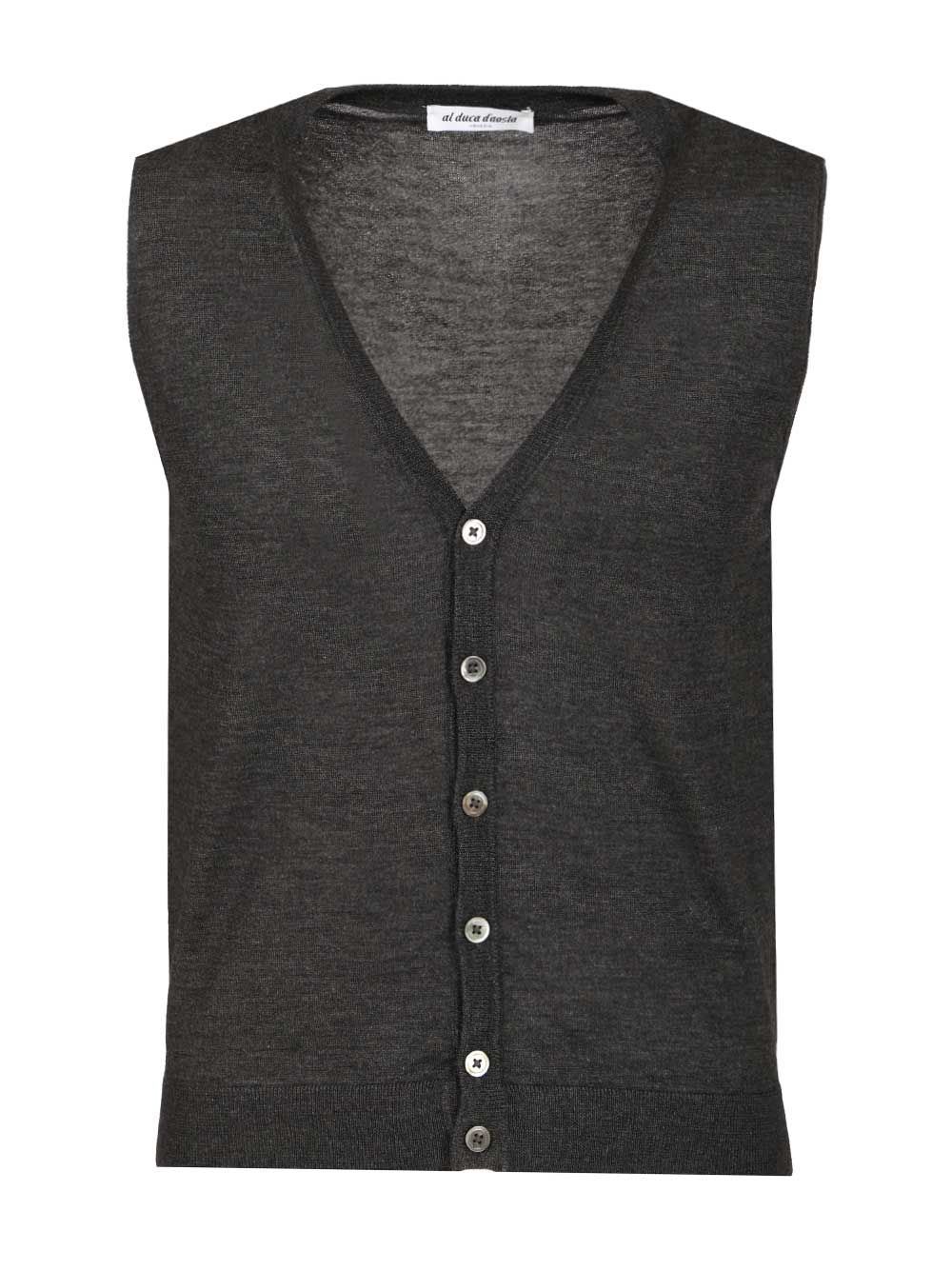 Al Duca D'Aosta Cashmere And Silk Vest Jackets - Grey | 26d974604a8c45a8cb4c1335f4b2f6aeca5d2286