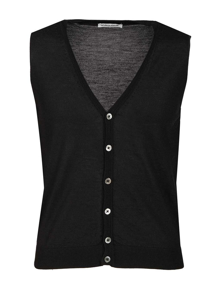 Al Duca D'Aosta Cashmere And Silk Vest Jackets - Black | 872315f09e1c37959e9dad86a655a5e7538abafa