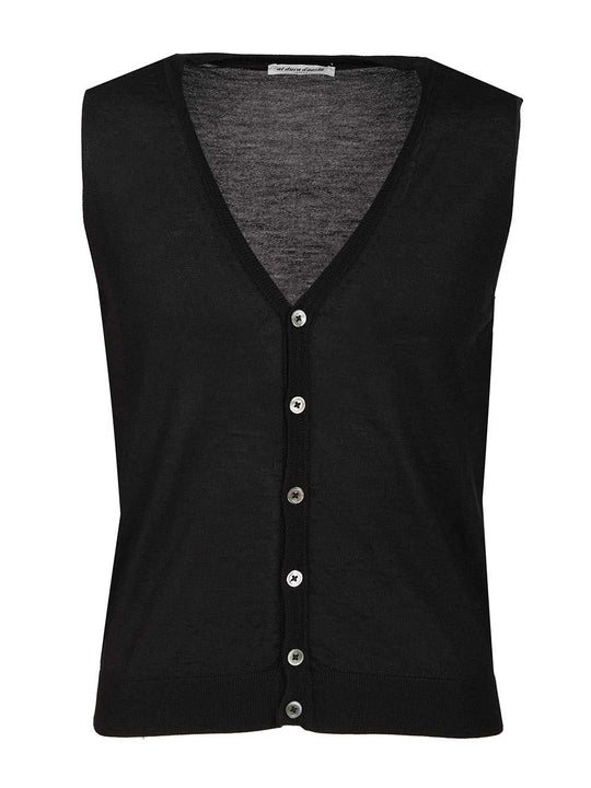 Cashmere And Silk Vest Knitwear Black