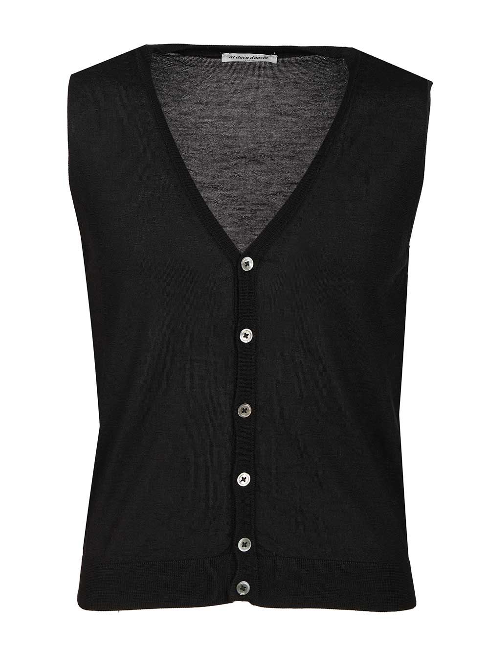 Al Duca D'Aosta Cashmere And Silk Vest Jackets - Black | 872315f09e1c37959e9dad86a655a5e7538abafa