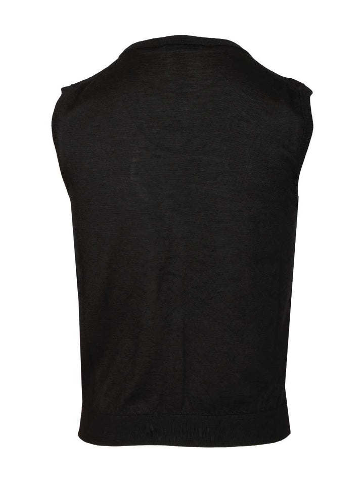Al Duca D'Aosta Cashmere And Silk Vest Jackets - Black | 6da6b3fb87b793b371608e16ca2f0fe8a873c02d