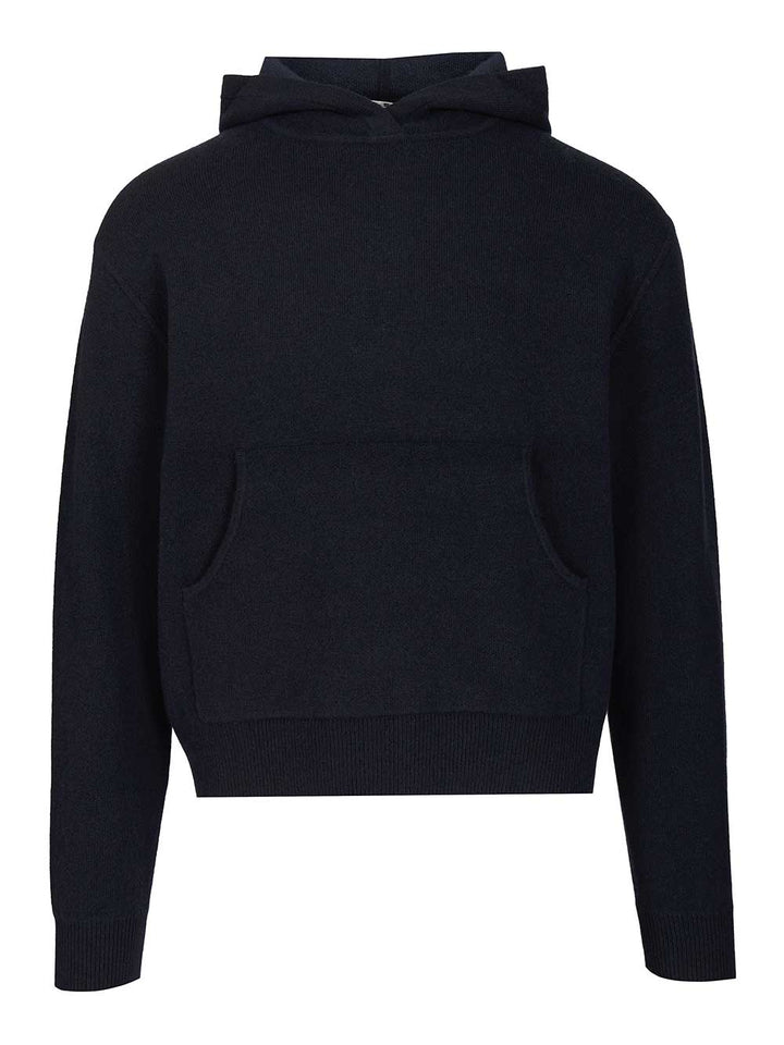 Acne Studios Cashmere Hooded Sweater Knitwear - Blue | fc718818f6e9359a0c232127e46e47a59cc06d86