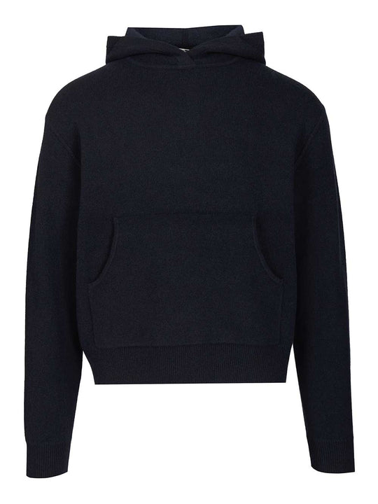 Cashmere Hooded Sweater Knitwear Blue