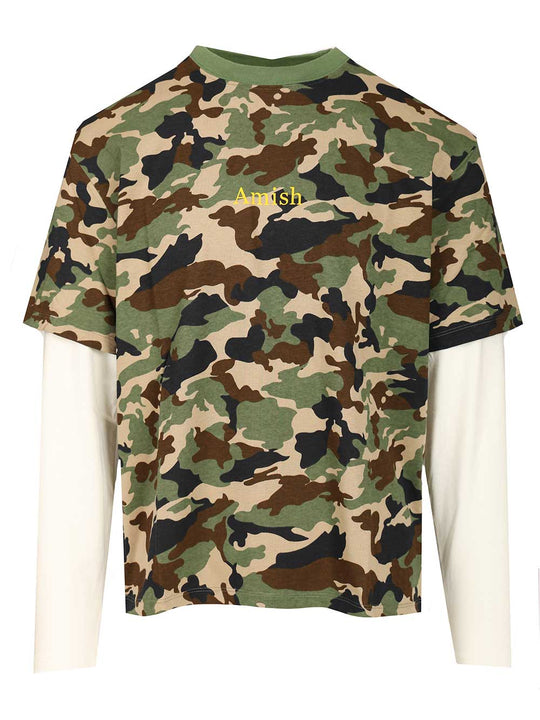 Double-Sleeved T-Shirt Brown