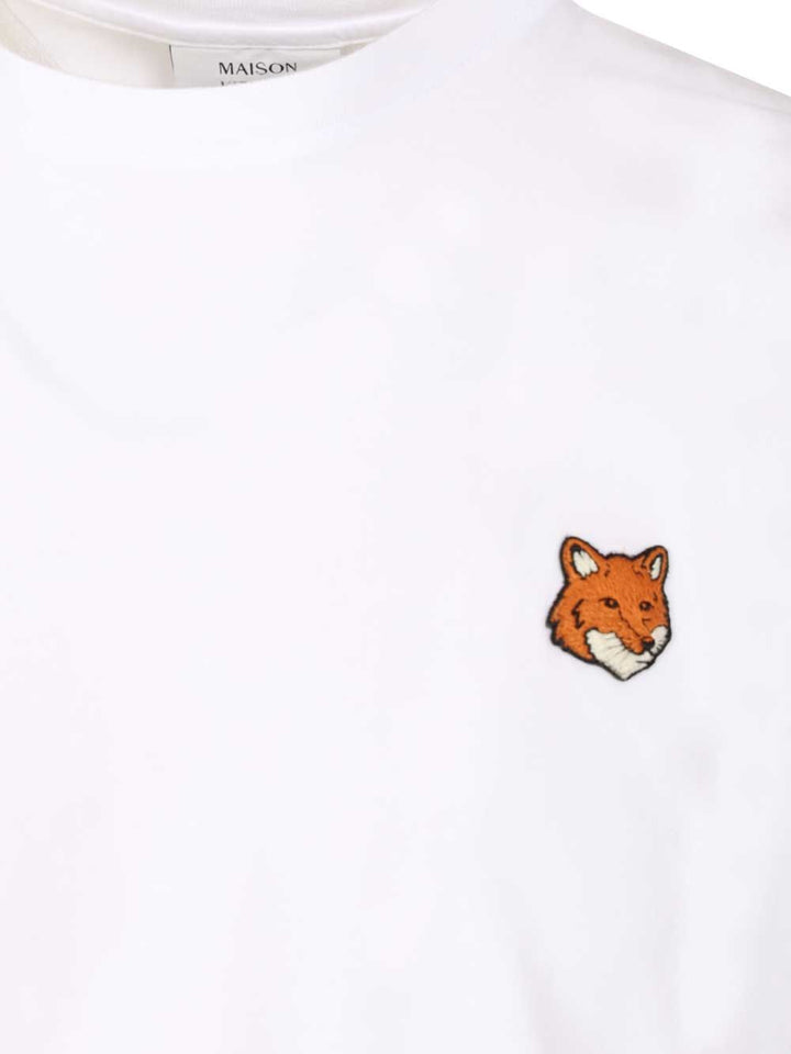 Maison KitsunÉ With Fox Head Embroidery T-Shirt - White | 78121548ef4f4e087e92dd6610c5b58b4aa45cf7