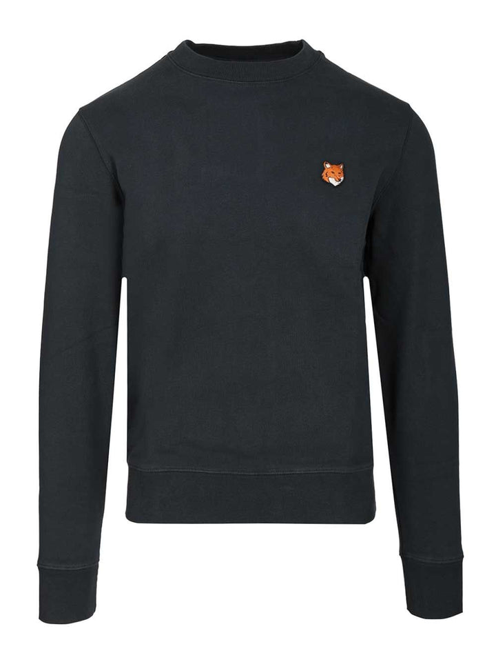 Maison KitsunÉ Fox Head Sweatshirt Sweatshirts - Blue | 109770c8e68dff47d95d8abcab40db0bc691bc49