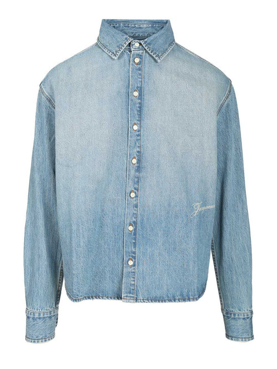 Simon De-NîMes Denim Shirt Shirts Light Blue