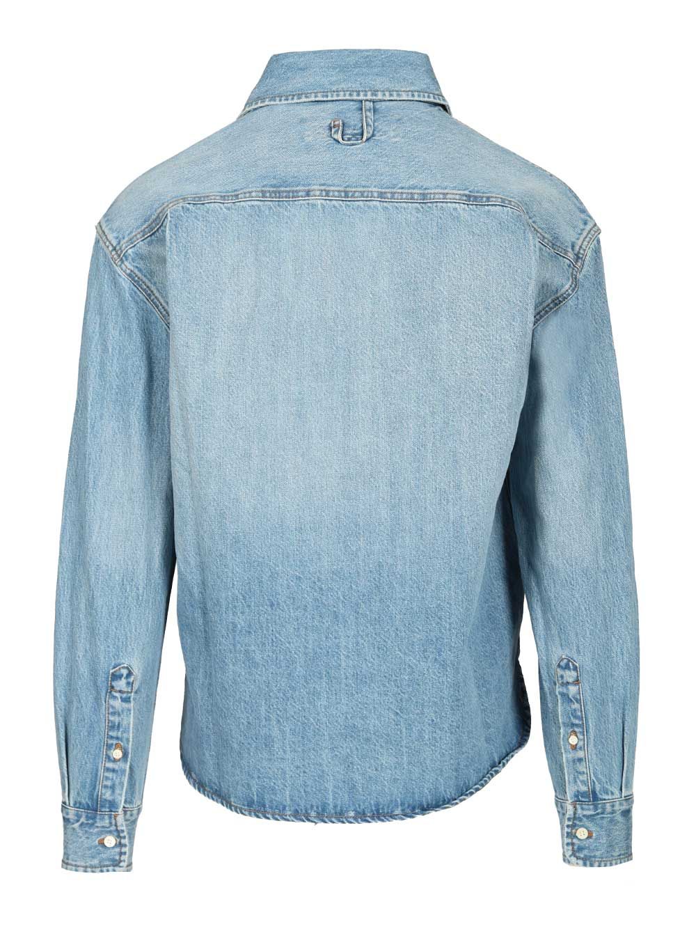 Jacquemus Simon De-Nîmes Denim Shirt Casual - Light blue | 5e228534b3a21783e8ac387069c0a84ccec79203
