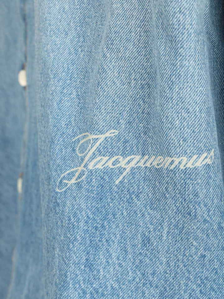 Jacquemus Simon De-Nîmes Denim Shirt Casual - Light blue | f9da0144fc43af91338798ec28c9c00cd7363d04