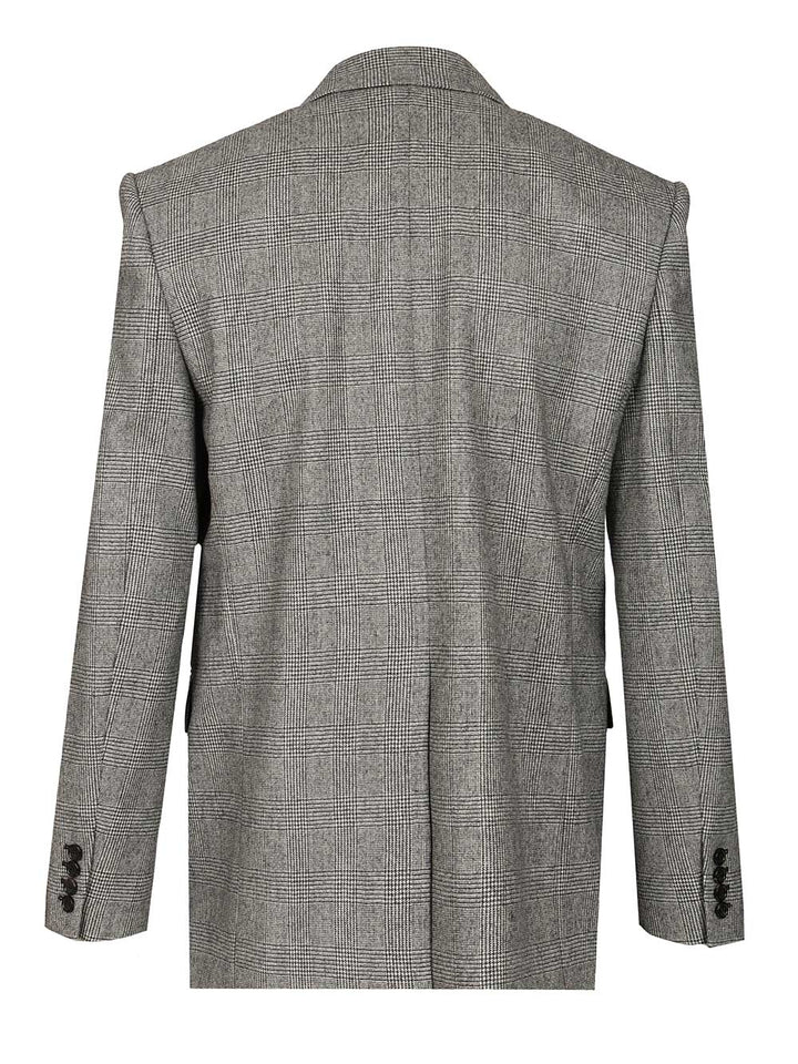 Saint Laurent Flannel Jacket Jackets - Grey | 98016a45760751d906f83fa8e367861e635d4dcb