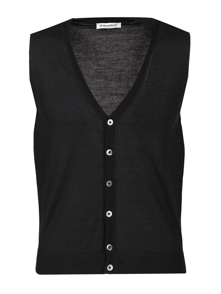 Al Duca D'Aosta Cashmere And Silk Vest Jackets - Blue | a234a8c6cd5f1a076d2054fed90794b0692b051f