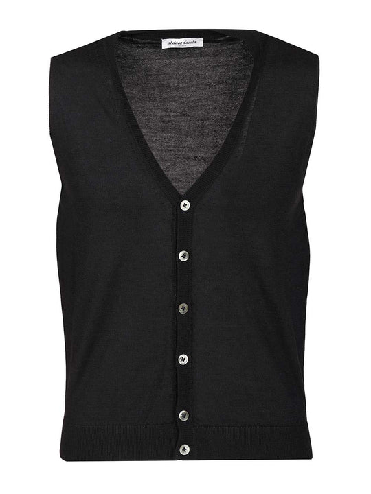 Cashmere And Silk Vest Knitwear Blue