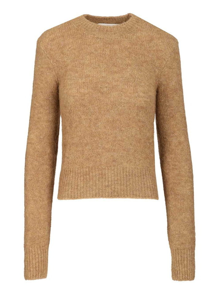 Ami Wool And Alpaca Knit Sweater Knitwear - Brown | 19f341f10df95852c080b3d13b532f488a8a2d8c