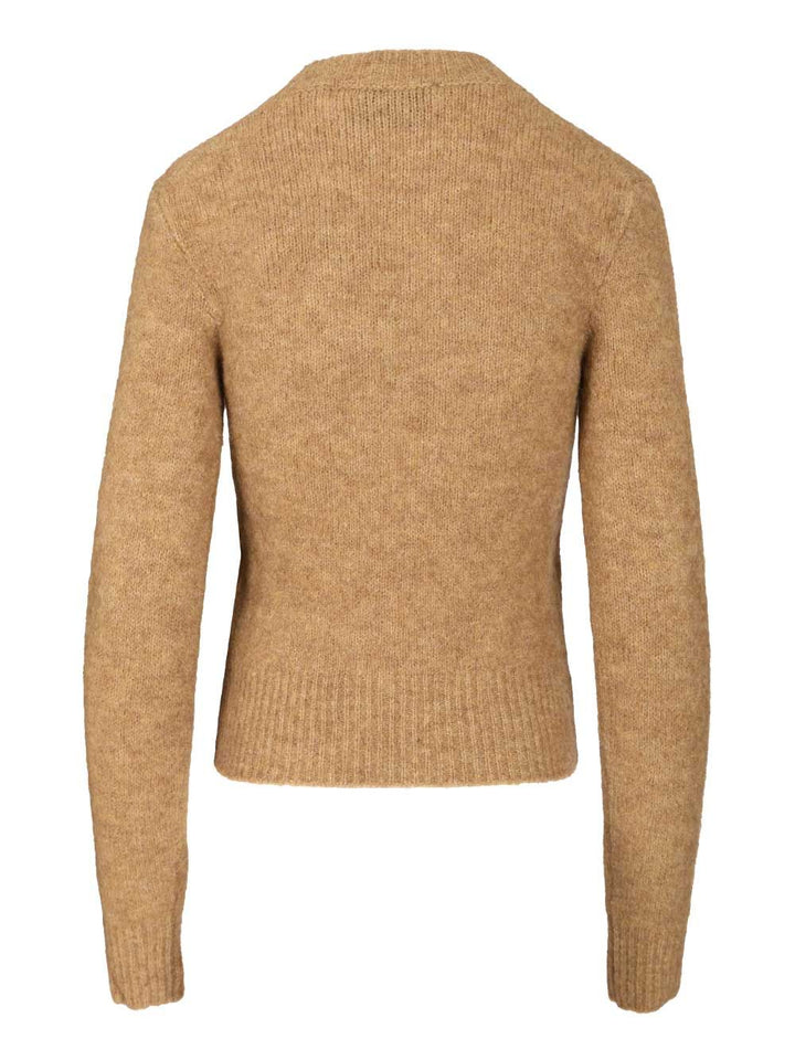 Ami Wool And Alpaca Knit Sweater Knitwear - Brown | a4aeaa02a32b5c86a1c1b28992f3b54cfbf3f6f3