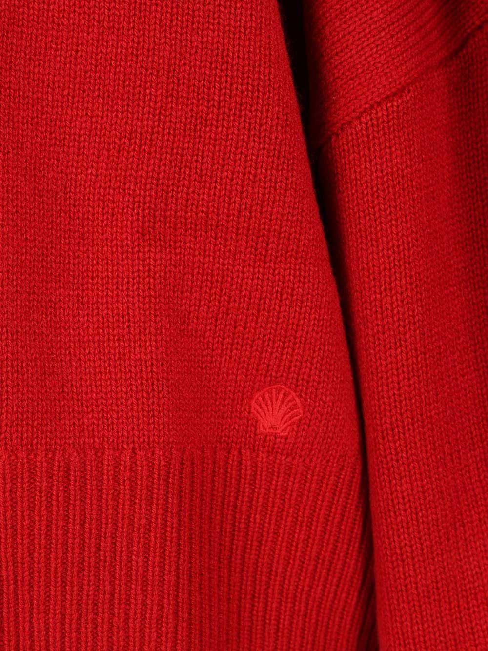 Loulou De Saison Luke Knitwear - Red | b57bff9589b80210b02a6c386e557a5e8cafb8ea