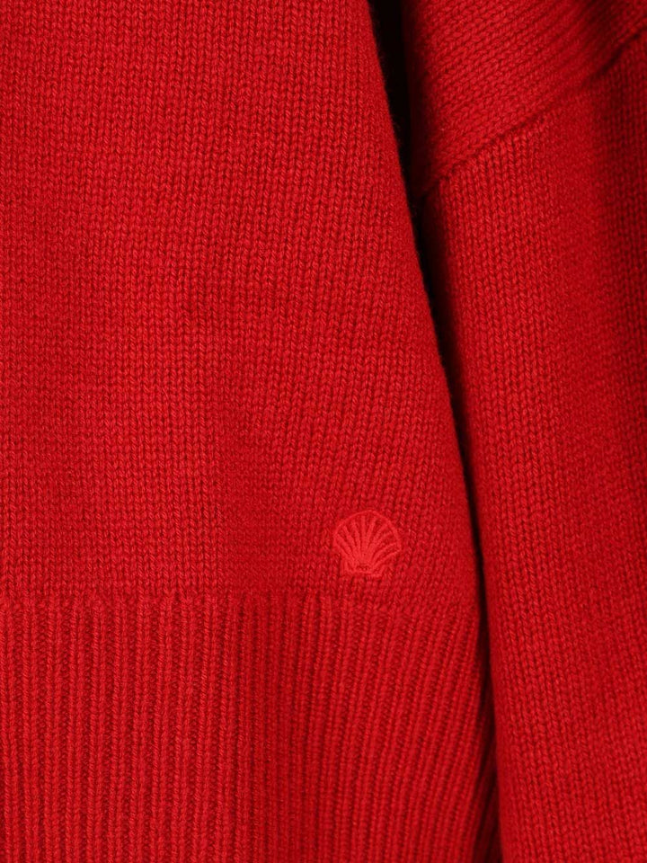 Loulou De Saison Luke Knitwear - Red | b57bff9589b80210b02a6c386e557a5e8cafb8ea