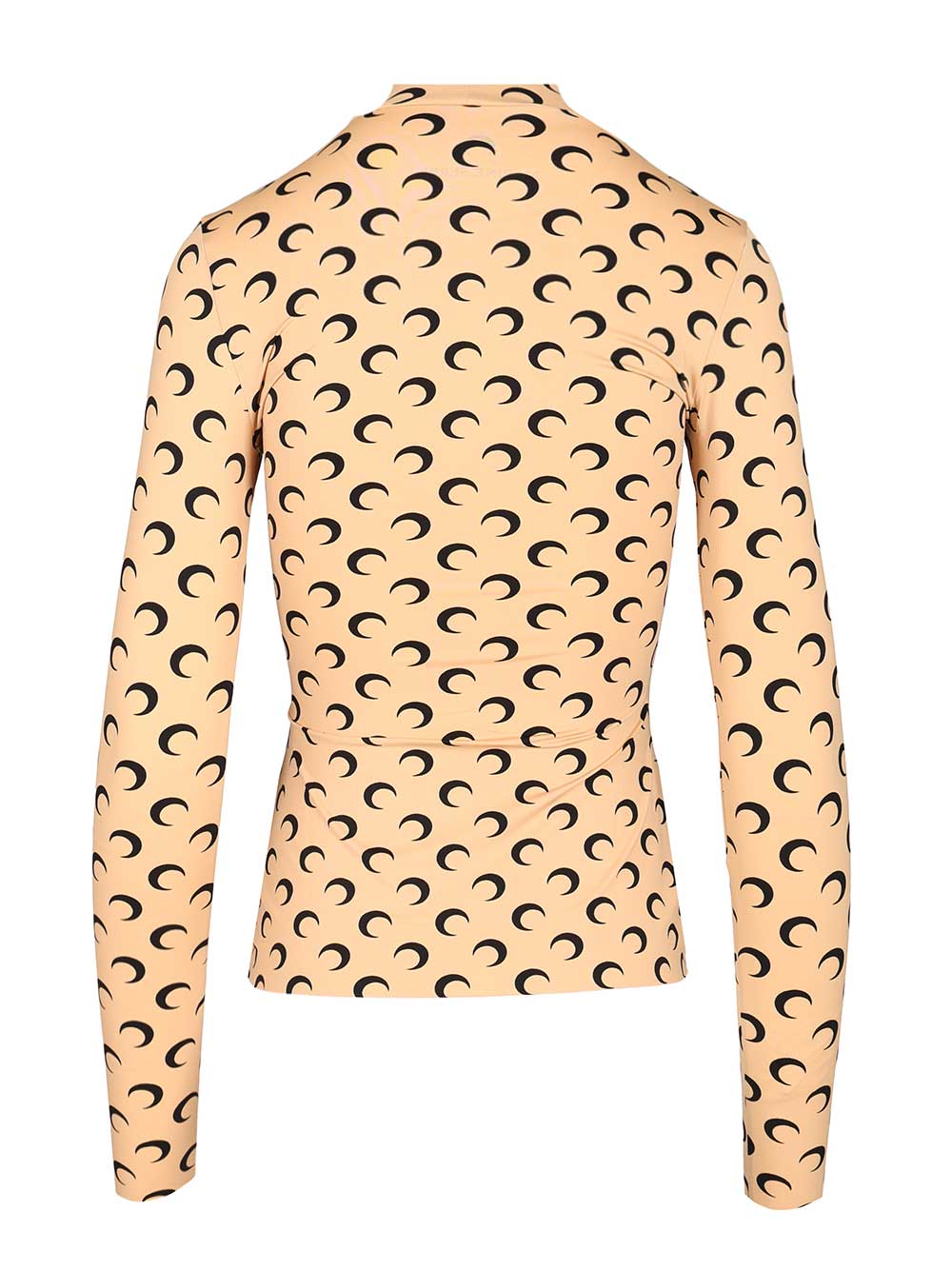 Marine Serre High-Neck Sweater Tops - Beige | f7811bb417c45e3030807cc25d7f00bb49e4fb5b