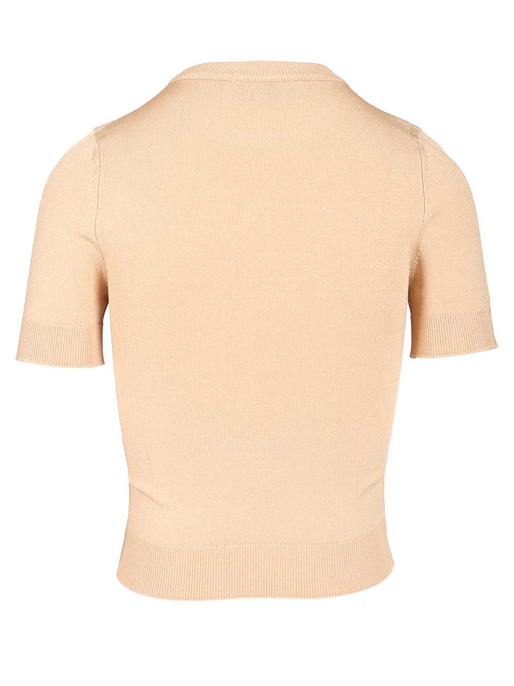 Marine Serre Moon Top T-Shirt - Beige | 89ec8ac1cce5b9ef27e94b5d642c1f3aa2180cdb