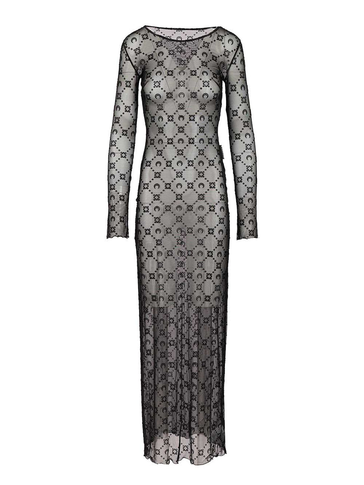 Marine Serre Long Dress Moonogram Dresses - Black | 2a85c843d4b315cd5892d6e1a1af7e4c59136dff