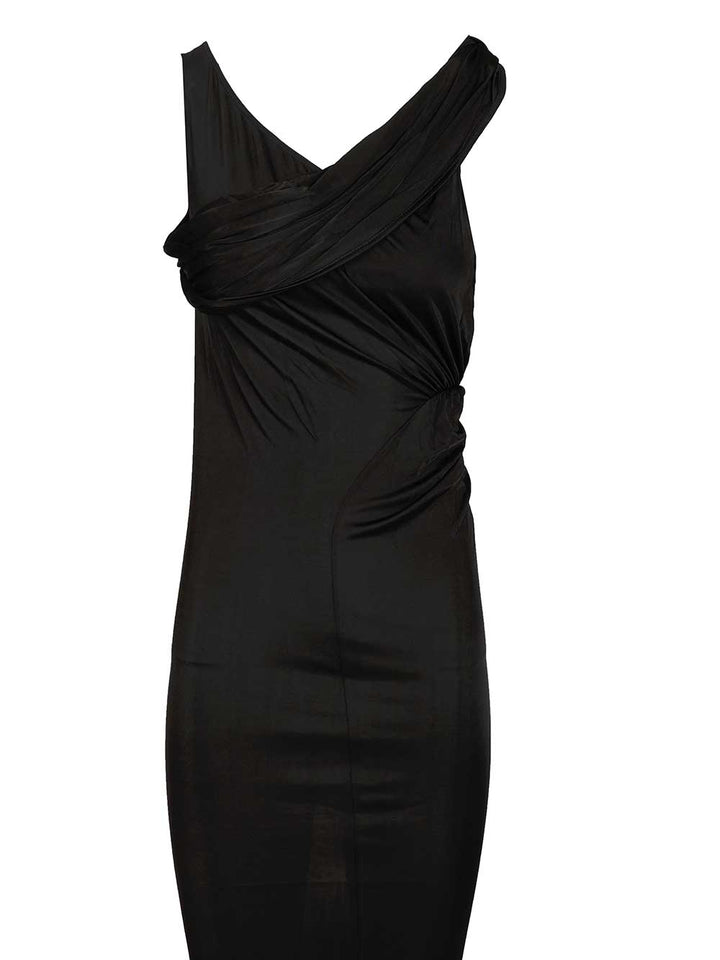 Rick Owens Lilies Sahara Asymmetrical Long Dress Dresses - Black | 8f35247b50ac886bf3f5913aa0a64afaa47096d8