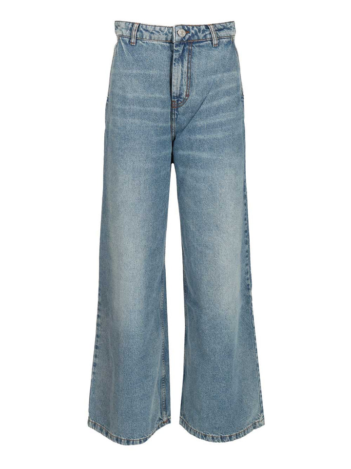 Ami Super Wide-Leg Jeans - Blue | 69be268936e4f7178cf2601a69704ecf113b2b5d