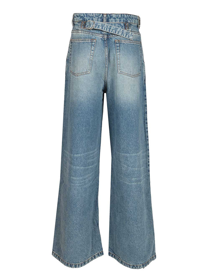 Ami Super Wide-Leg Jeans - Blue | 9e239b9dc32e981da13f4810f0434ed61b124696