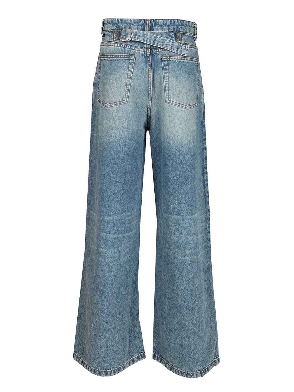 Ami Super Wide-Leg Jeans - Blue | 081e24b58ef0d1940b9560c542abfb9cbc4f2494