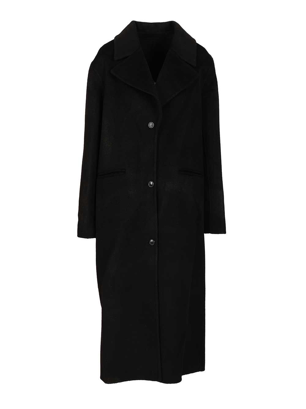 Loulou De Saison Wool And Cashmere Coat Coats - Black | a48d7fc8778893e4f919d44679015e091bf27a4b