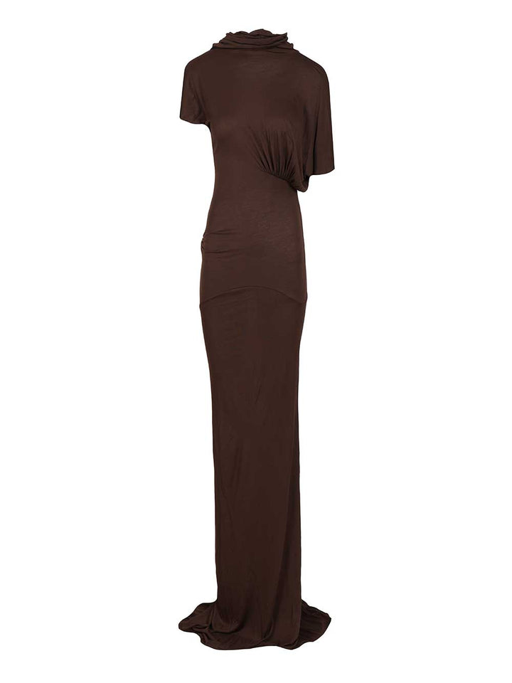 Rick Owens Lilies Lilith Long Dress Dresses - Brown | deadc87b46fa5d01b26fee426fd68c3b9c82f5b0