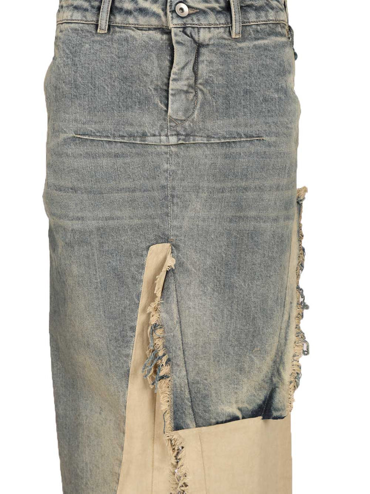Rick Owens Denim Skirt Skirts - Light blue | c7ec6ff8efb9bb4156fe467422a80a1b6fe62f9c