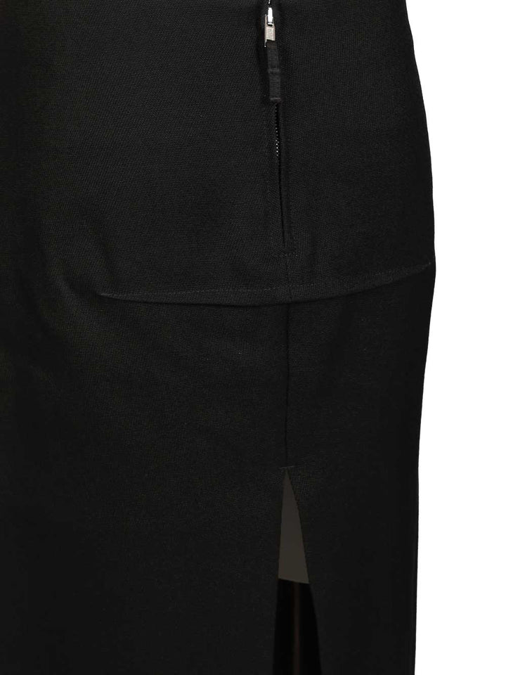 Rick Owens Long High-Waisted Virgin Wool Skirt Skirts - Black | aecc3fcce669476e309ece1267be4486be8b882b
