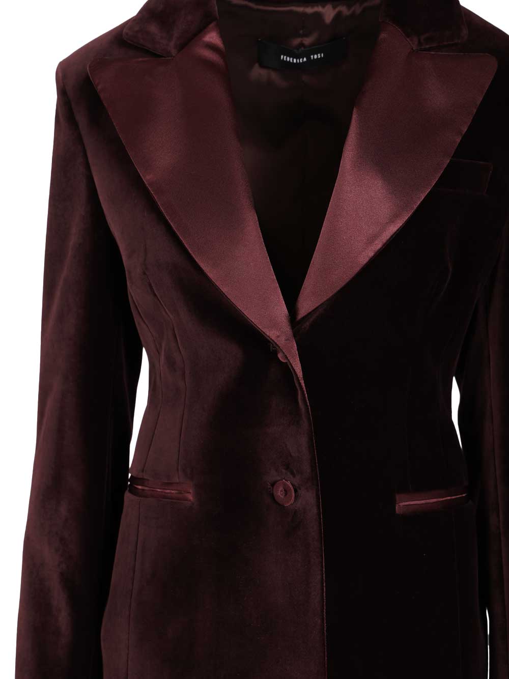 Federica Tosi Pontoglio Velvet Blazer Jackets - Violet | 39106aed7639fa9b08f9f4508d527a8cf370b3b4