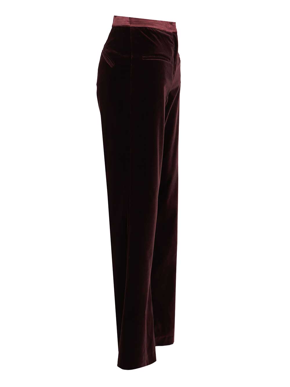 Federica Tosi Velvet Trousers - Bordeaux | be299675a16ecf2d633607974a4f2df623b92d1c