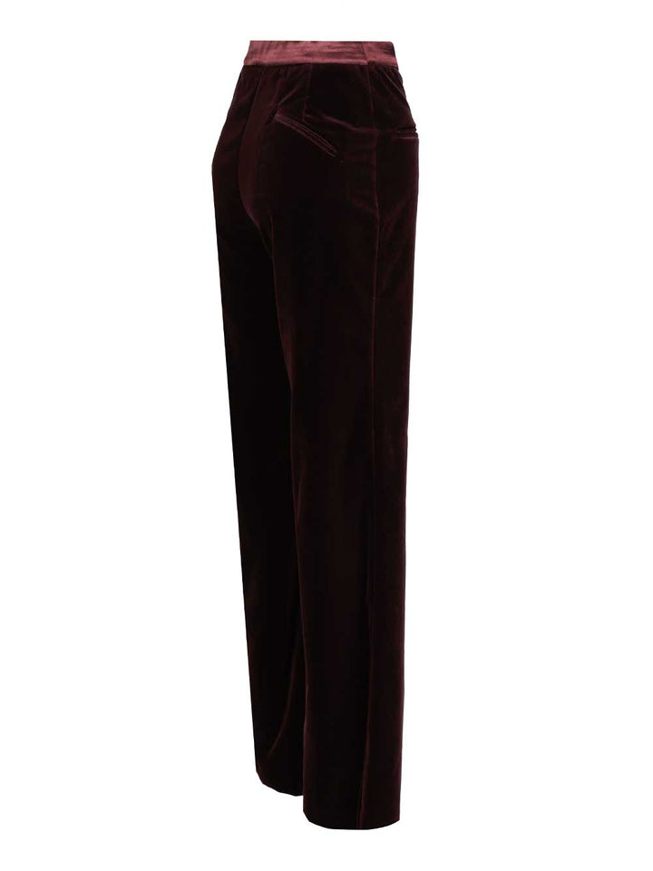 Federica Tosi Velvet Trousers - Bordeaux | 677e9eb8a34854fcfbb0e6e11971bf8246f9228f