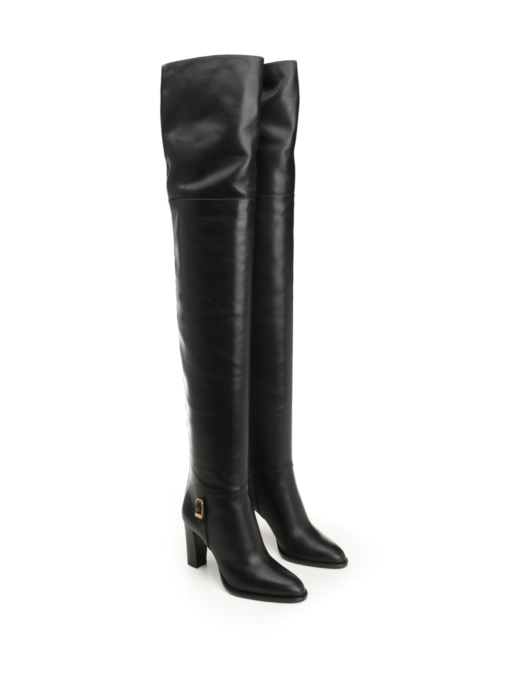 Saint Laurent Julia Over-The-Knee Boots - Black | 389fa82257900aa832f98ac3283d55defe483e17