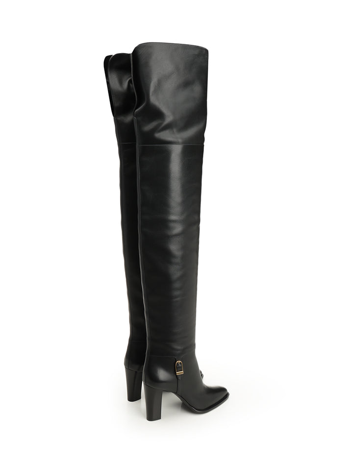 Saint Laurent Julia Over-The-Knee Boots - Black | 0ec8a96f73e1723b3379039258359157dbb0dfab