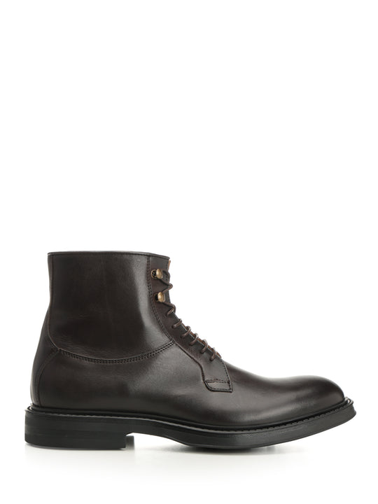 Oiled Leather Ankle Boot Boots Brown