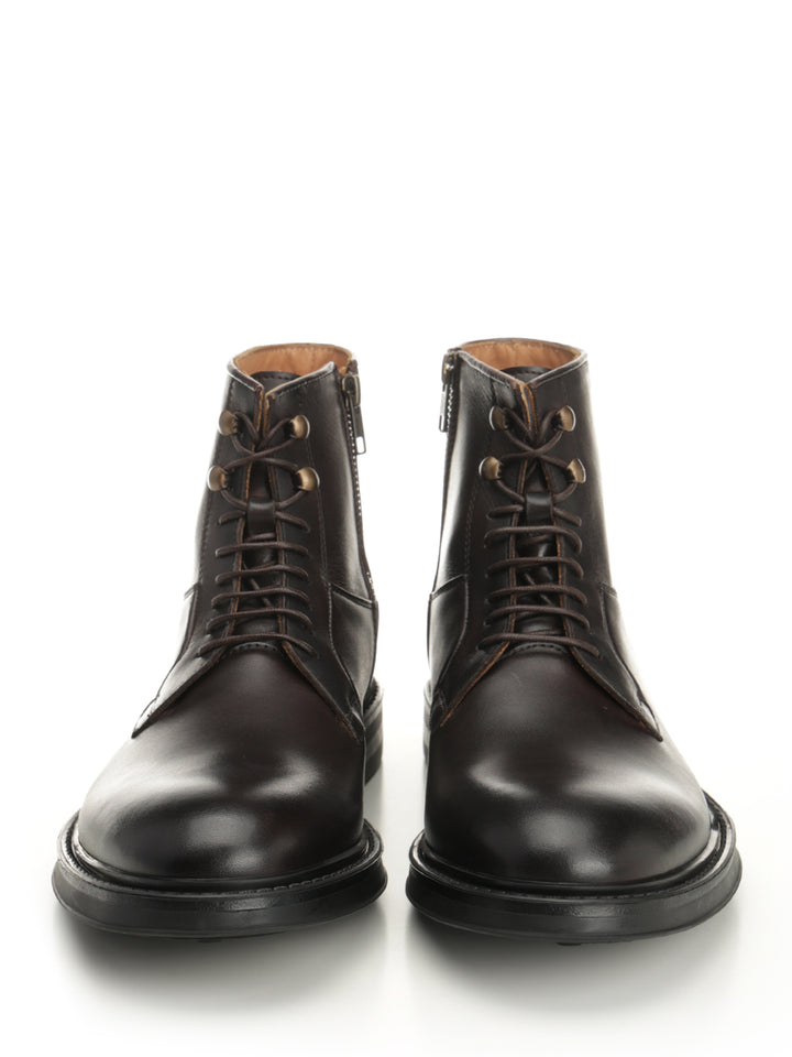 Corvari Oiled Leather Ankle Boot Boots - Brown | 7b0966dda68351df1c5469ccc71ac5f8ee091962