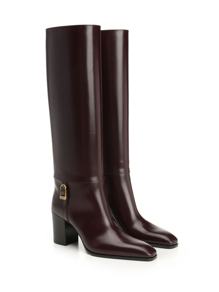 Saint Laurent Julia Boots - Bordeaux | cf5bc2ac8cd5e626375d353989c5cbf23524ad42