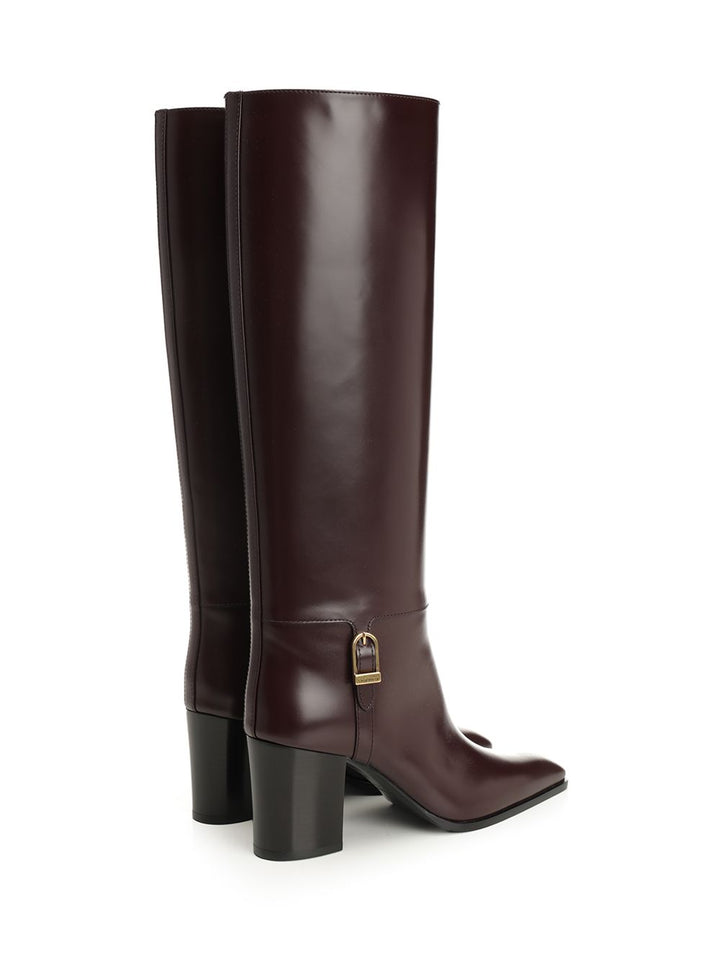 Saint Laurent Julia Boots - Bordeaux | 3849846976bc914bec23474d4ca1fb7cb0b130d8