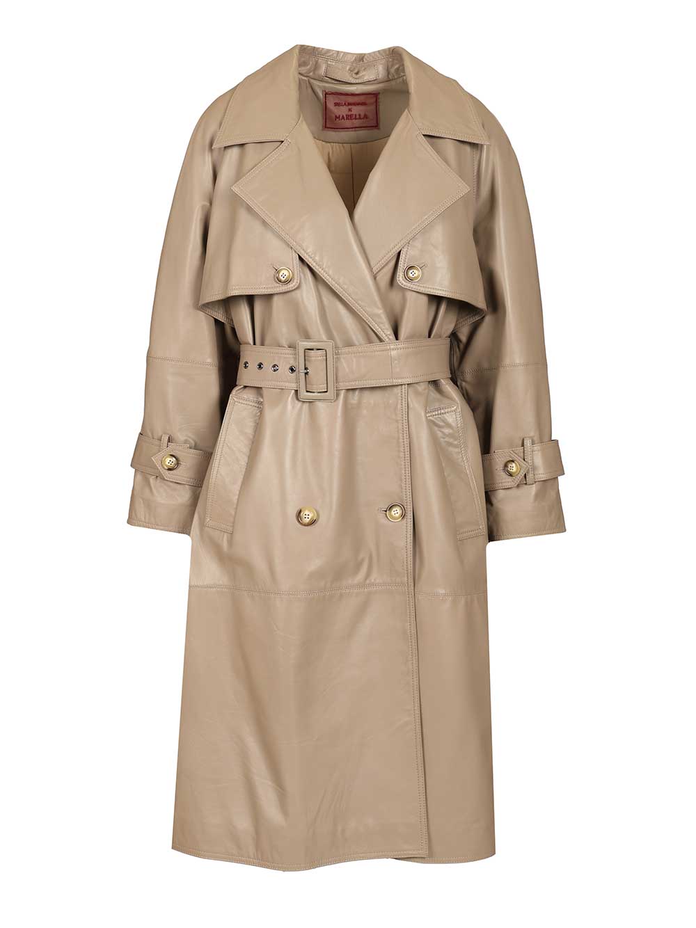 Marella X Stella Maxwell Padded Leather Trench Coat Jackets - Grey | b15b311866621112d5c3606303a4fb7fc07a2c32