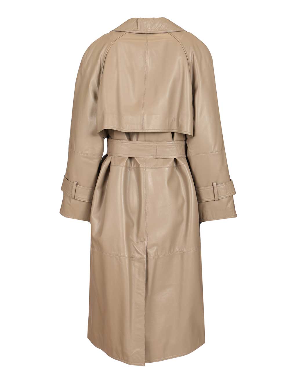Marella X Stella Maxwell Padded Leather Trench Coat Jackets - Grey | fc8fa50097deca45a1145a016fad0cd0c8b6990e