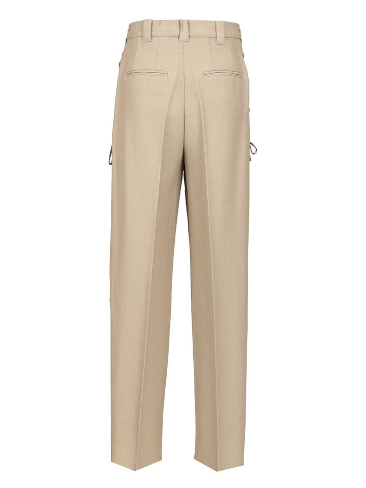Marella X Stella Maxwell Barrel  With Laces Trousers - Grey | f884ef601918be758e823c0065ba721afa3a359c